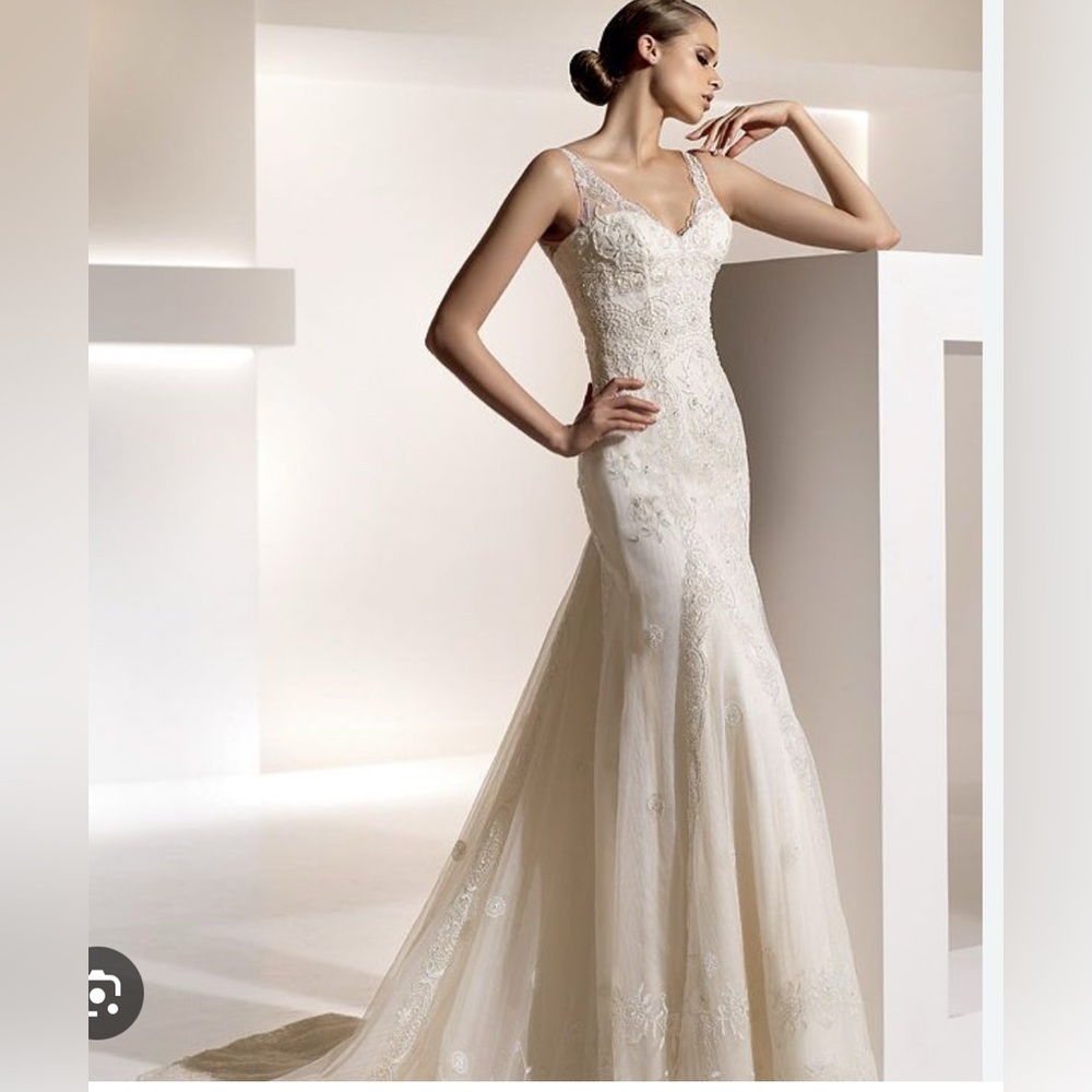 Pronovias Barcelona Huella Vintage Inspired Lace Wedding Gown